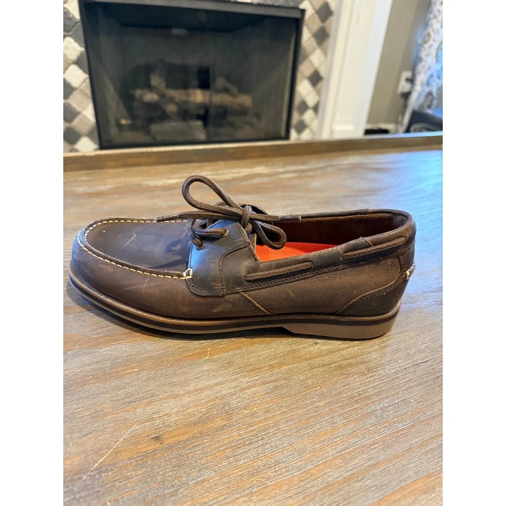 Rockport Southport Boat Shoe Men's 8 Brown Leather‎ NWOB Classic Casual Comfort